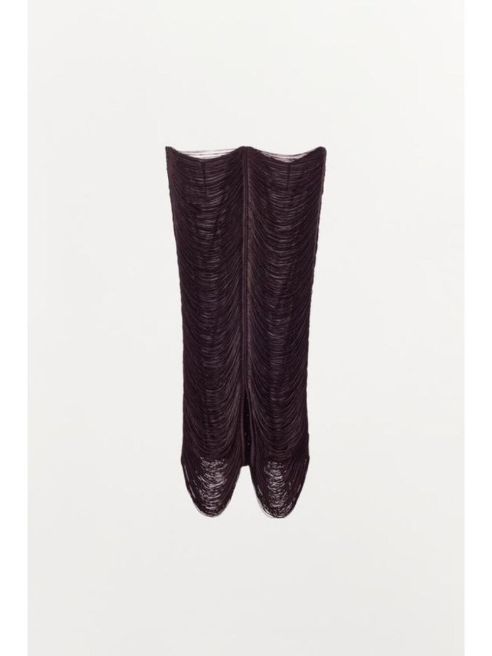 ZARA FRINGED MIDI SKIRT - Picture 4 of 4